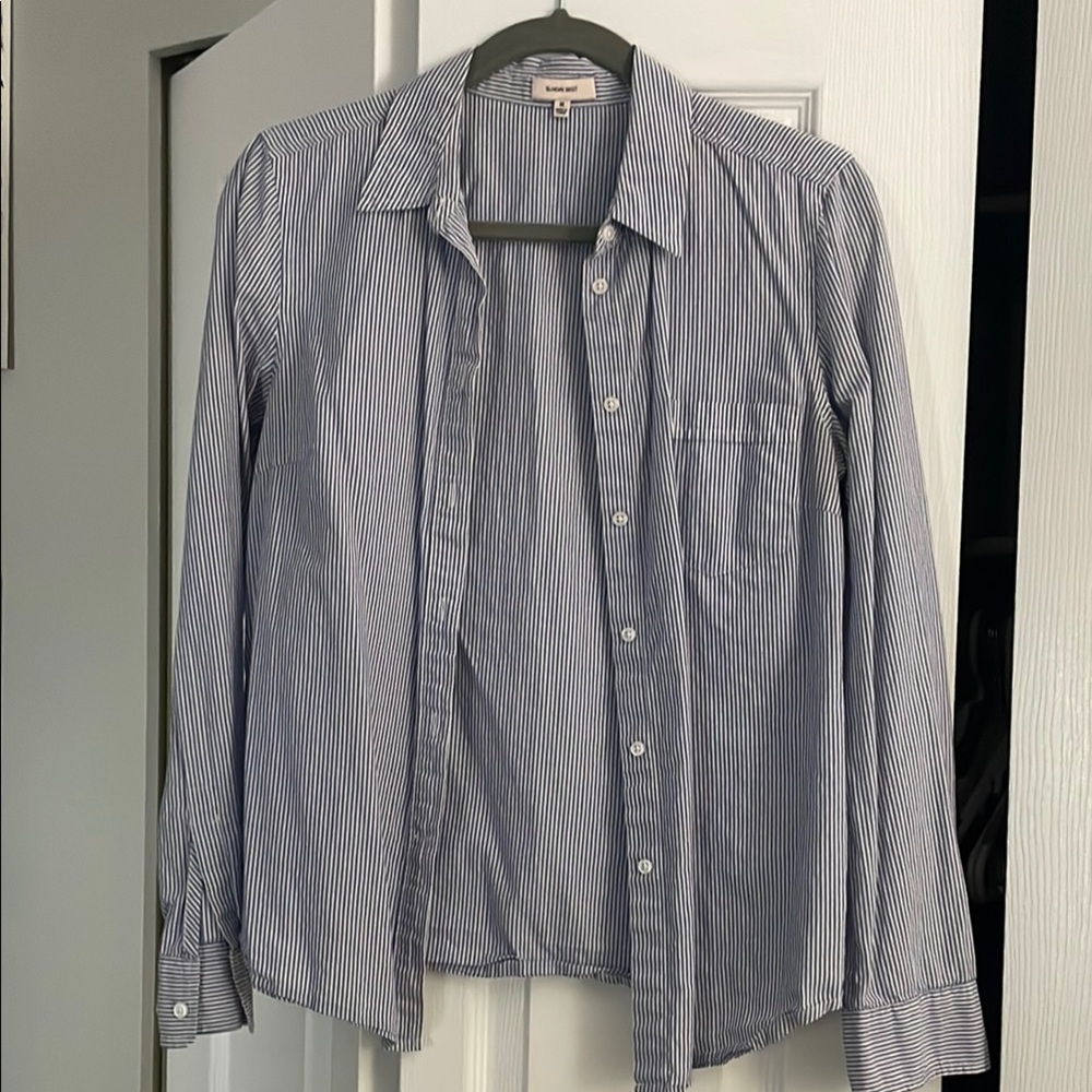 Sunday Best Blue and White Button Down Shirt